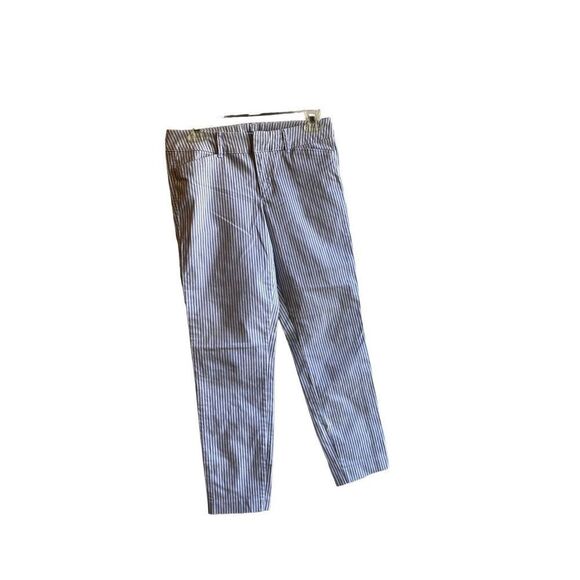 Old navy women’s blue and white pinstripe trousers/pants size 2 - Picture 1 of 5